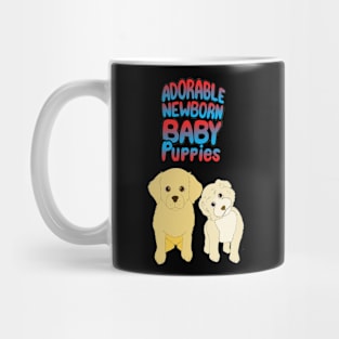 Adorable Newborn Baby Puppies Mug